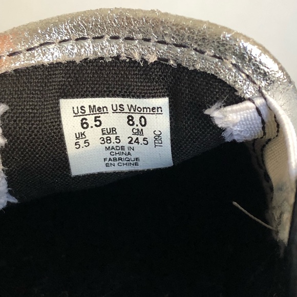 Vans Classic Silver Metallic Slip-On Shoes - Picture 8 of 8